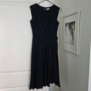 Navy Silk Dress